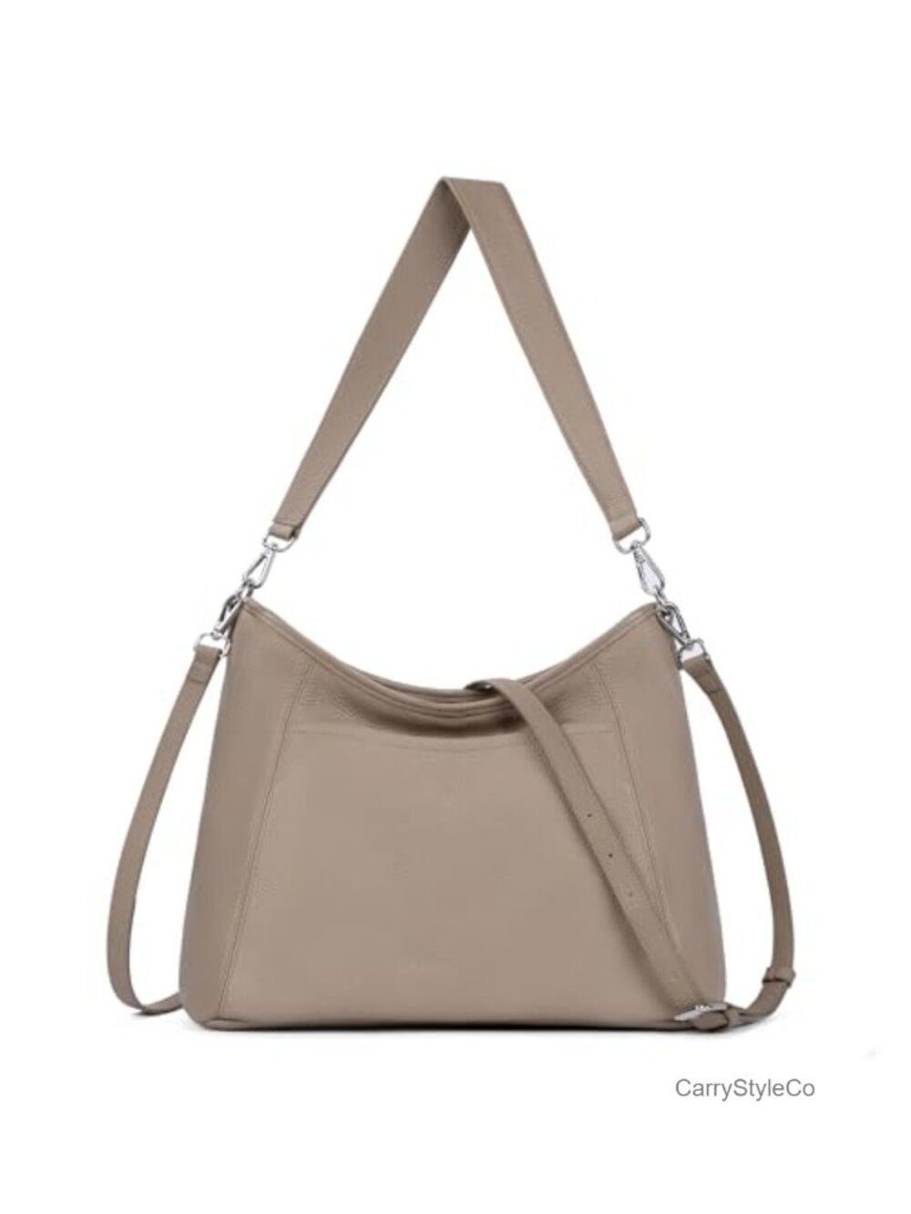 Genuine Leather Hobo Crossbody Purse with 2 Detachable Straps Large Womens